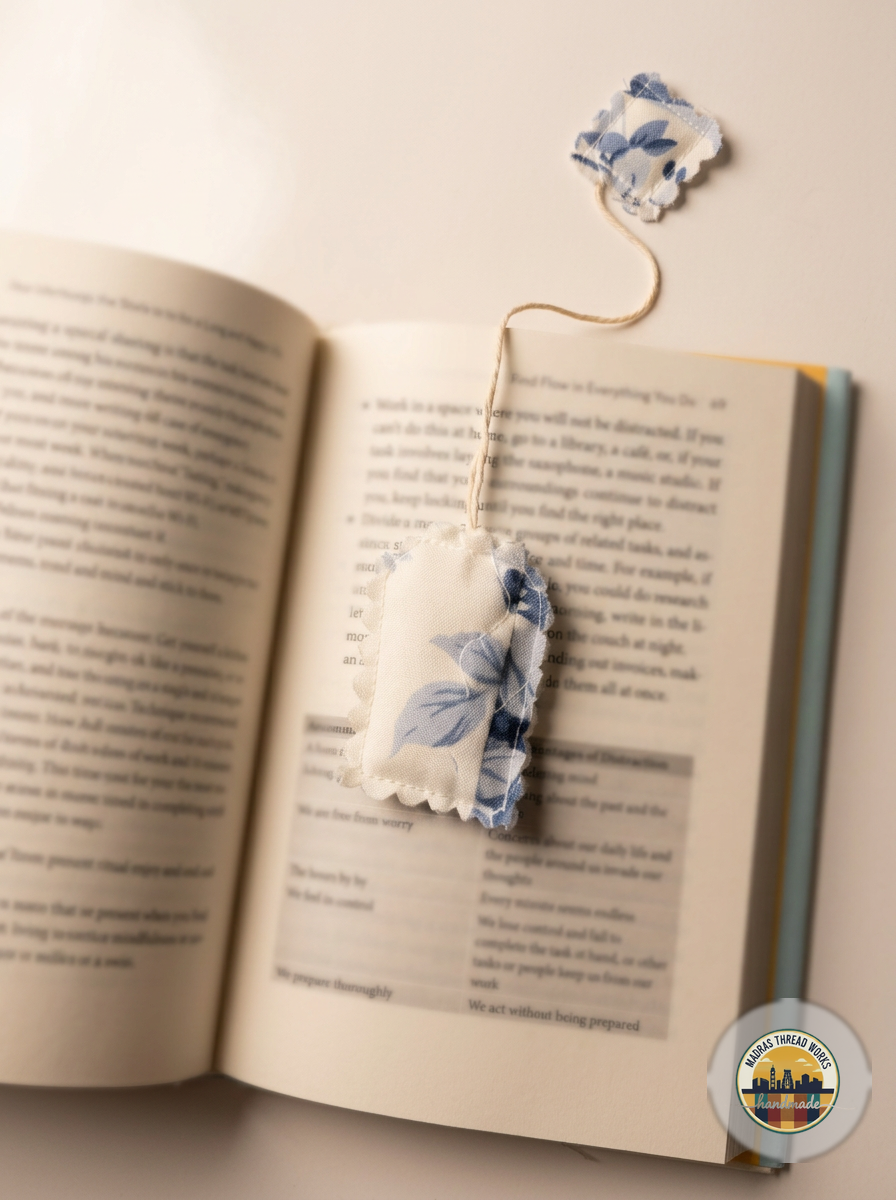 Tea bag bookmark