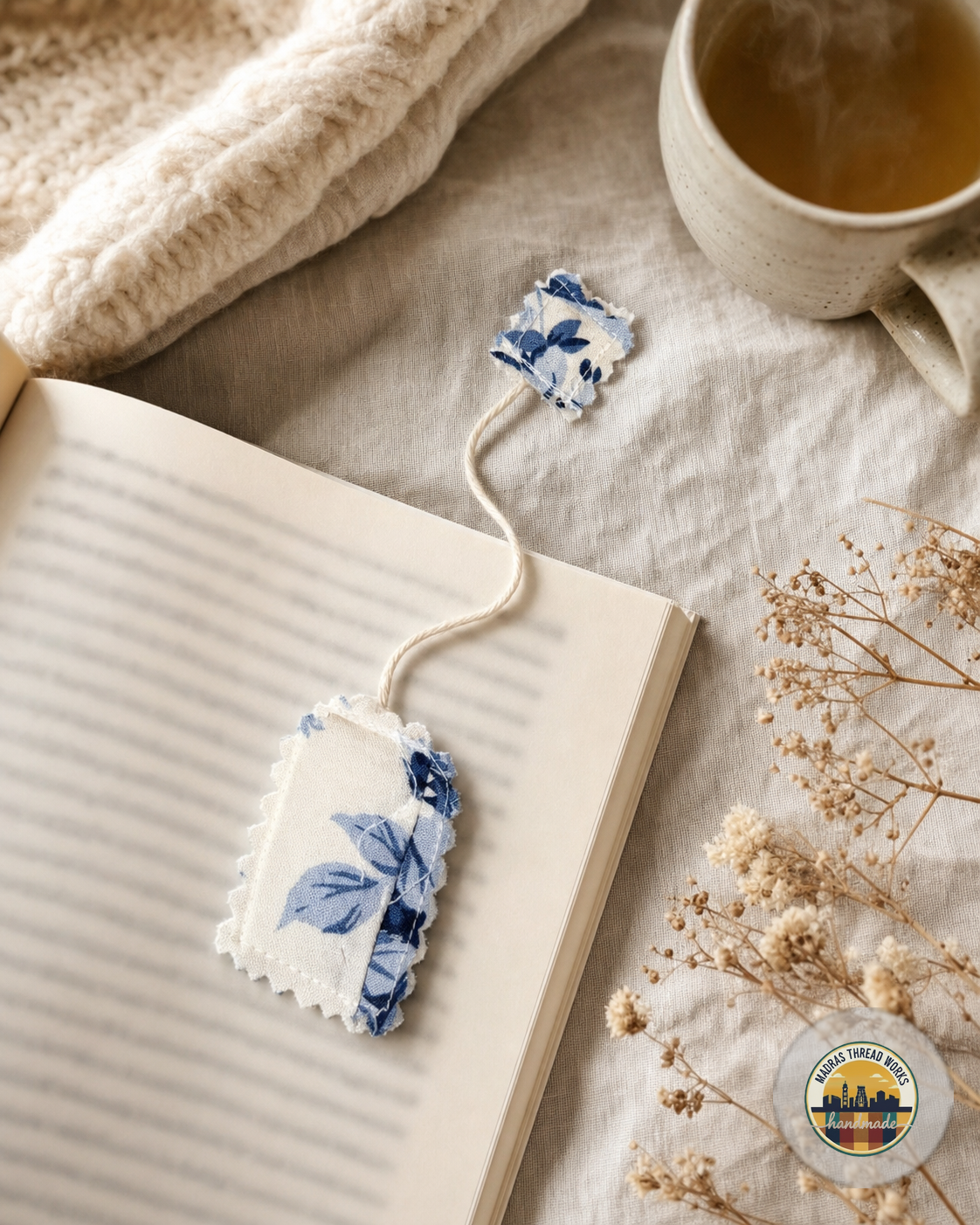Tea bag bookmark